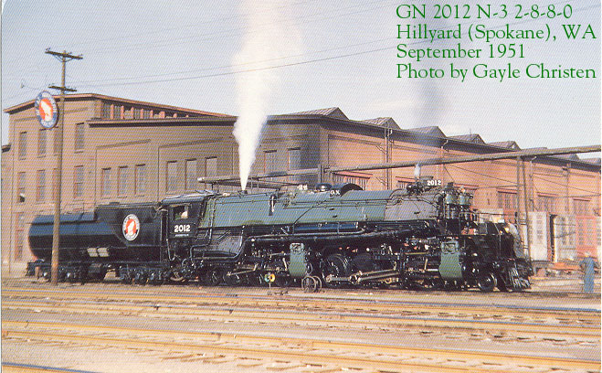 Image result for great northern steam locomotives at hillyard shops